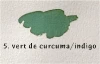 Natural and organic ink 15 ml Color : 5. Curcuma and indigo green
