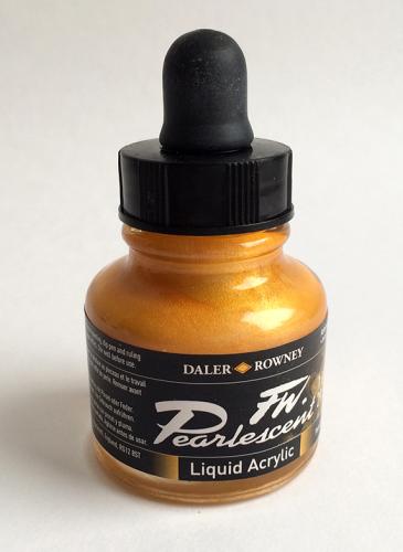 Acrylic Daler Rowney ink Pearlescent