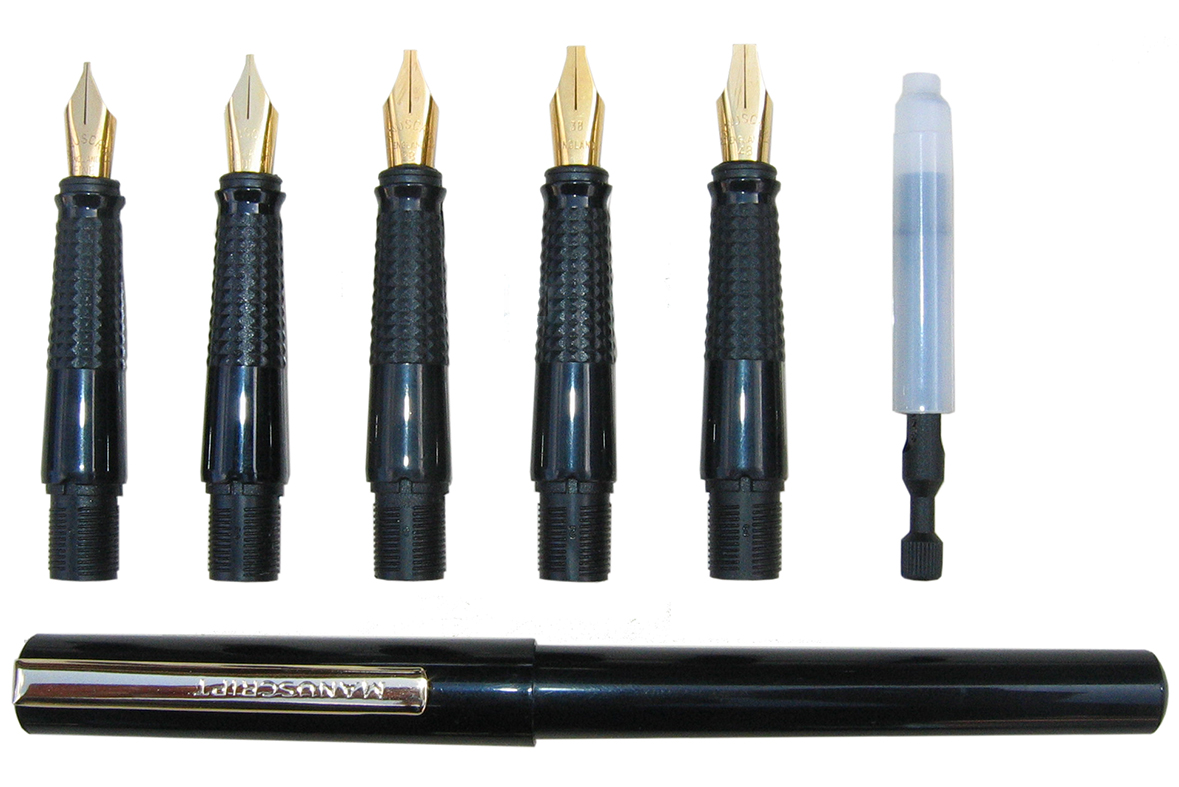 Stylo plume pour Calligraphie - 0,9 / 1,4 / 1,9 mm Kit de 3 HERLITZ My pen  Nicewriter Light Blue