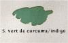 Encre de calligraphie végétale  45 ml Couleur : 5. Vert de curcuma et indigo